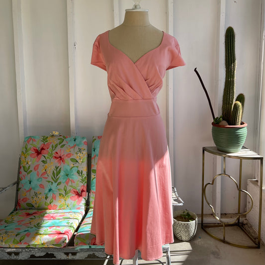 Bbonlinedress Women's Retro 50's Inspired Plus Size Cotton Cocktail Dress