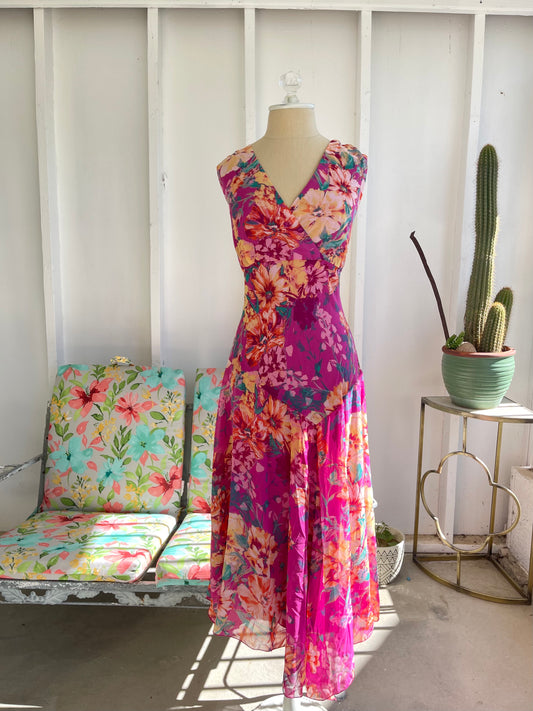 Madison Leigh Women’s Pink Floral Sleeveless Dress
